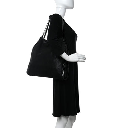 Stella McCartney Shaggy Deer Small Falabella Fold Over Tote Black 2 of 9