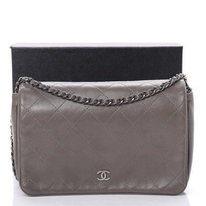 Chanel Calfskin Diamond Stitched Flap Grey 11 of 11