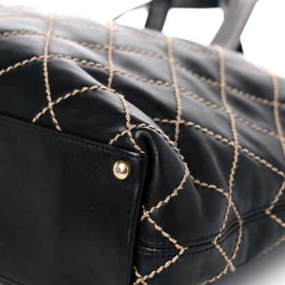 Chanel Calfskin Wild Stitch Large Tote Black 8 of 15