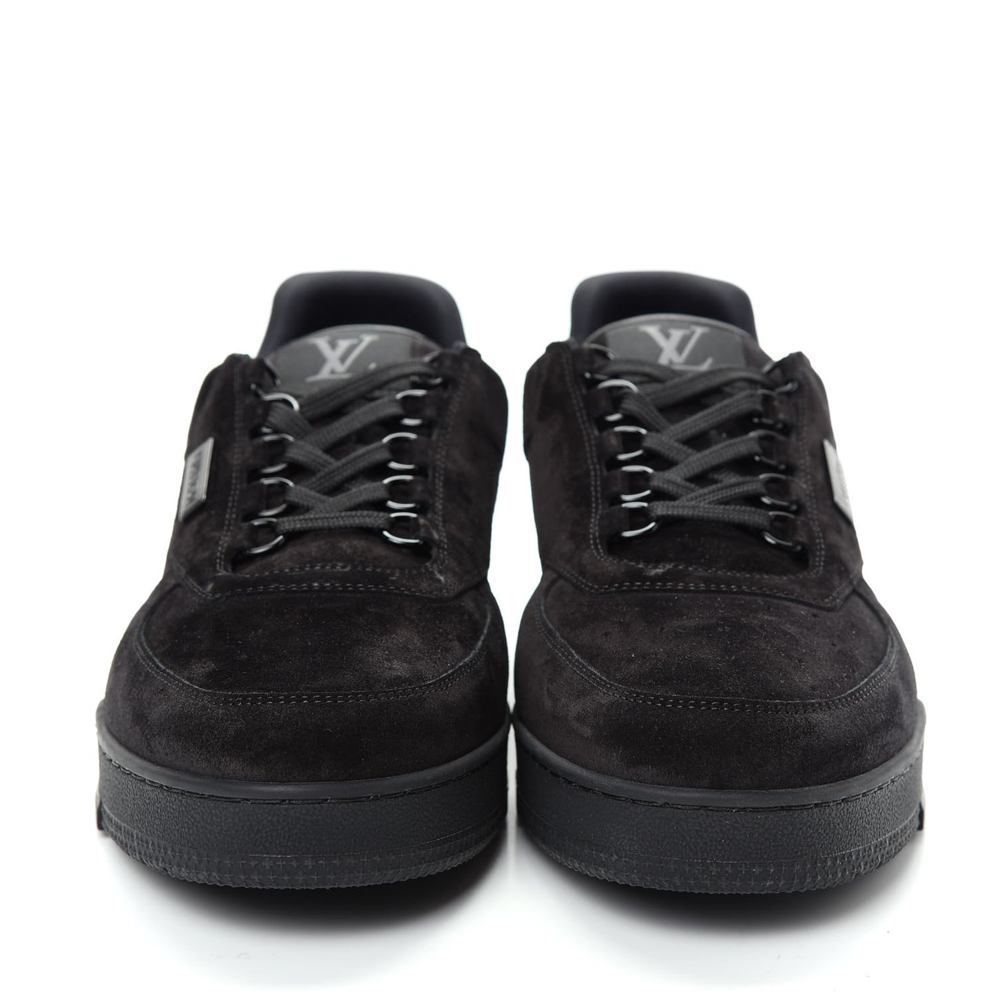 Suede Mens LV Trainer Sneakers 9.5 Black