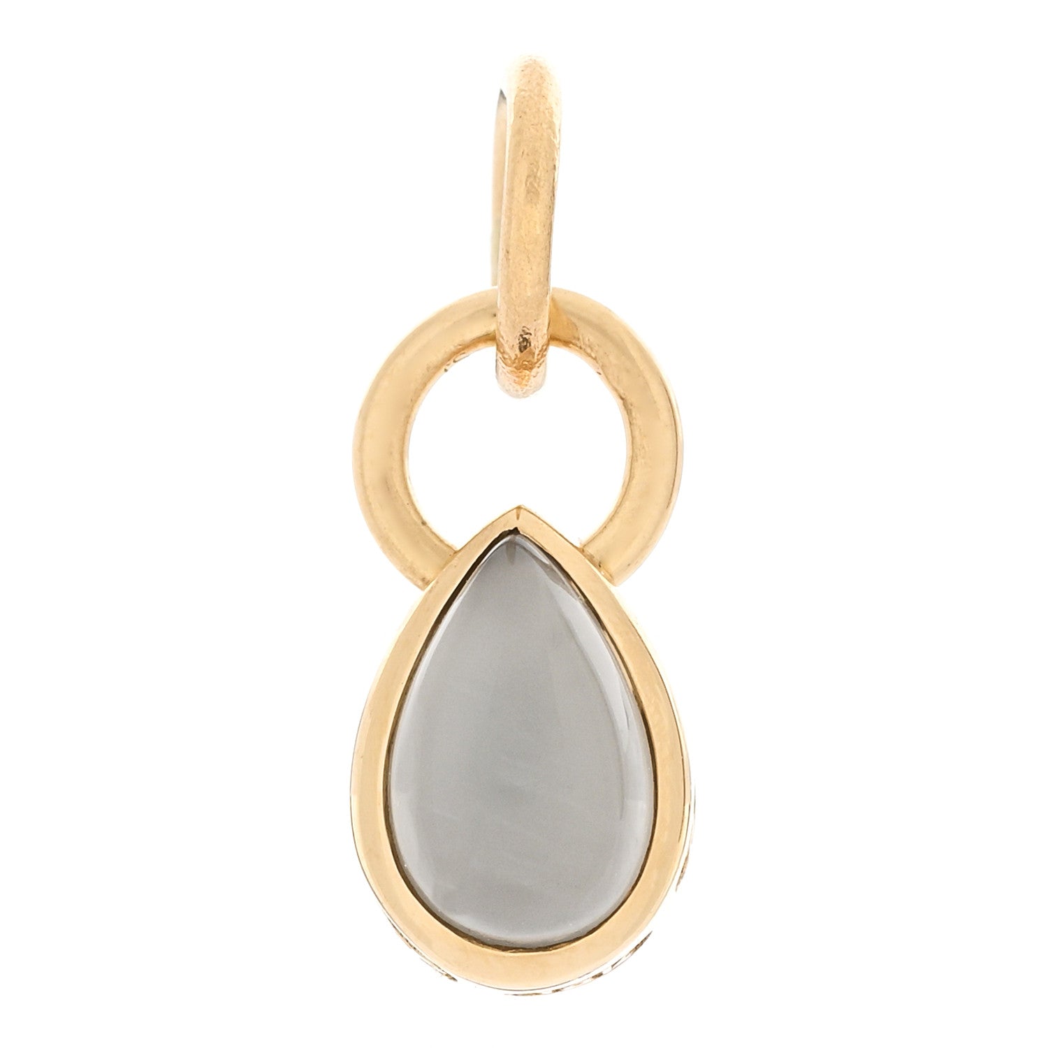 Foundrae 18K Yellow Gold Moonstone Forever & Always a Pair Pendant 1 of 5