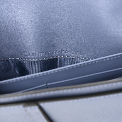 Christian Dior Grained Calfskin Saddle Chain Wallet Pouch Denim Blue 8 of 11