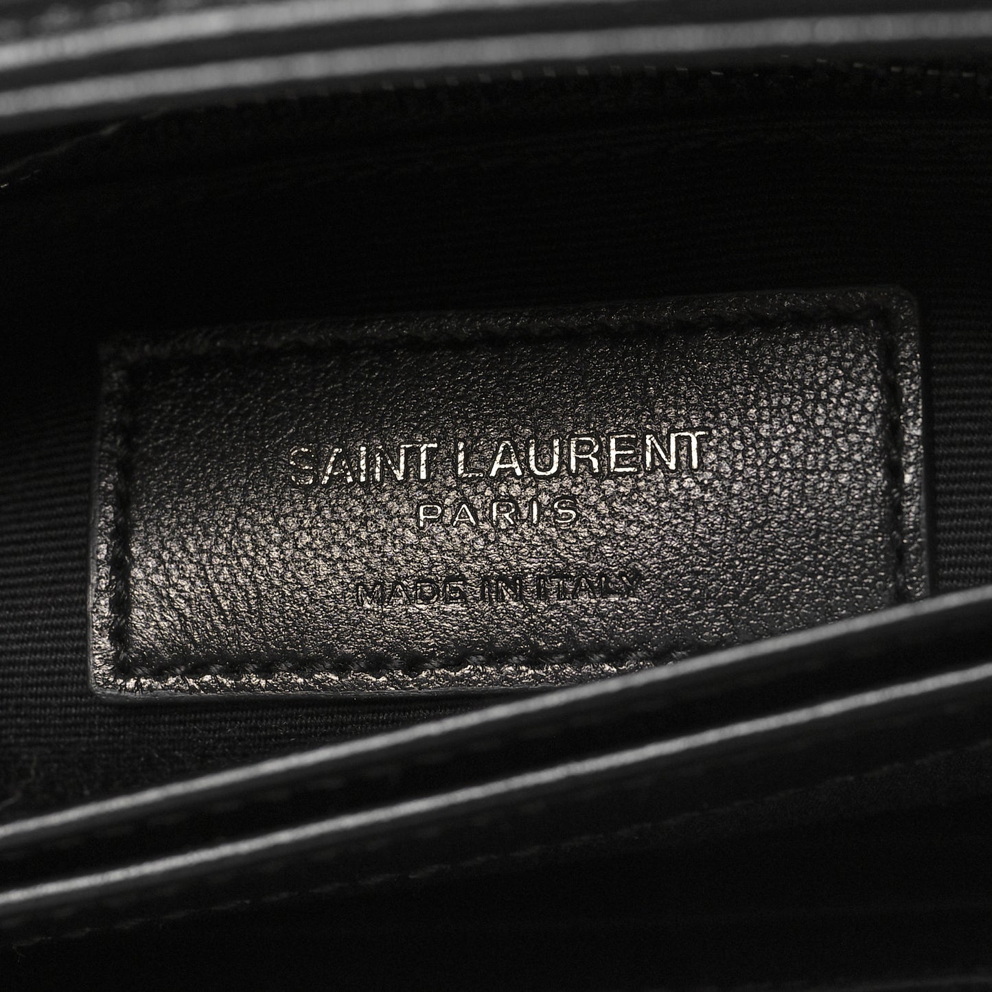 Calfskin Y Quilted Monogram Monochrome Toy Loulou Crossbody Bag Black