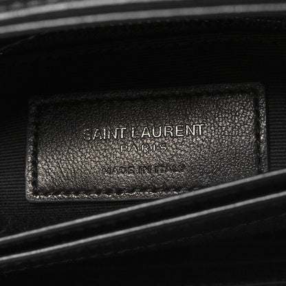 Saint Laurent Calfskin Y Quilted Monogram Monochrome Toy Loulou Crossbody Bag Black 6 of 11