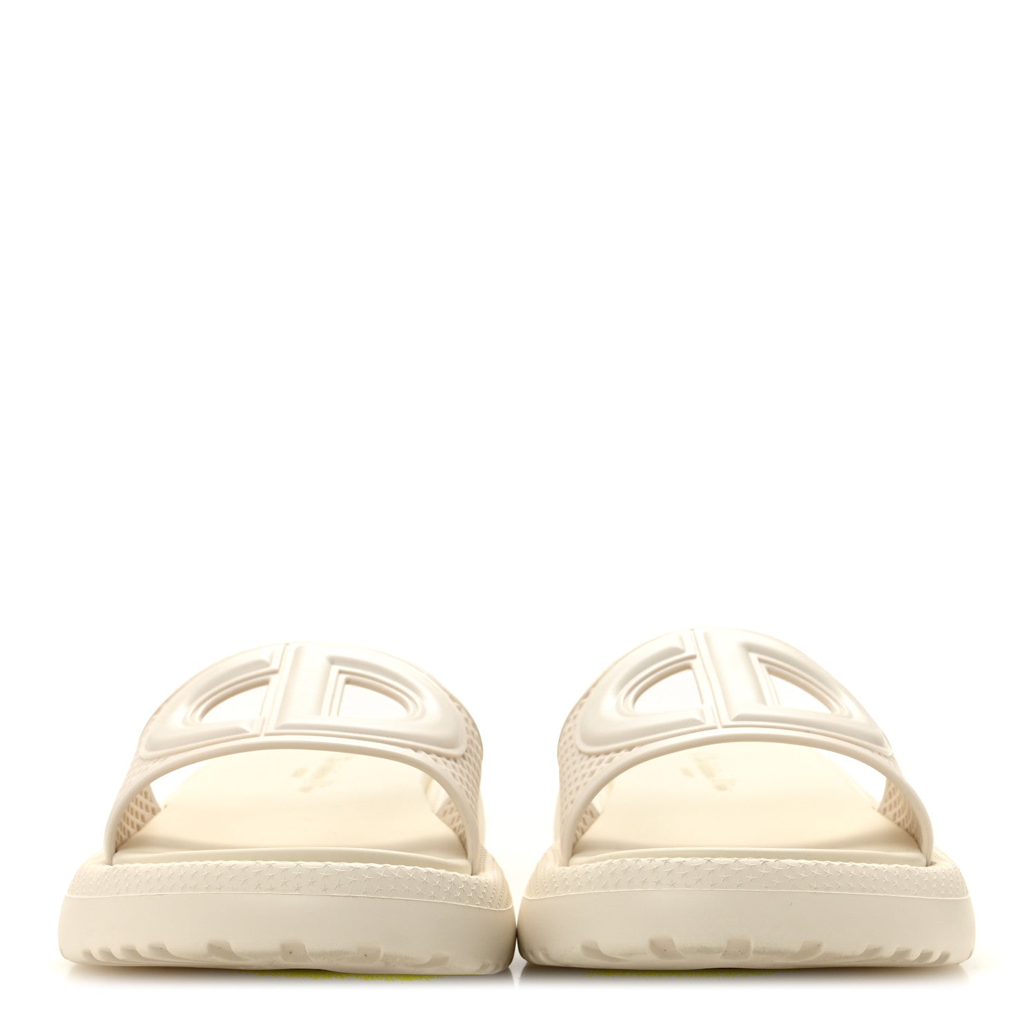 Christian Dior Rubber D-Club Slide Sandals 37 Off White 3 of 9