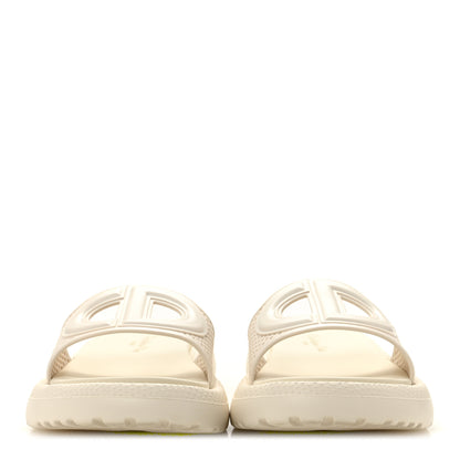 Christian Dior Rubber D-Club Slide Sandals 37 Off White 3 of 9