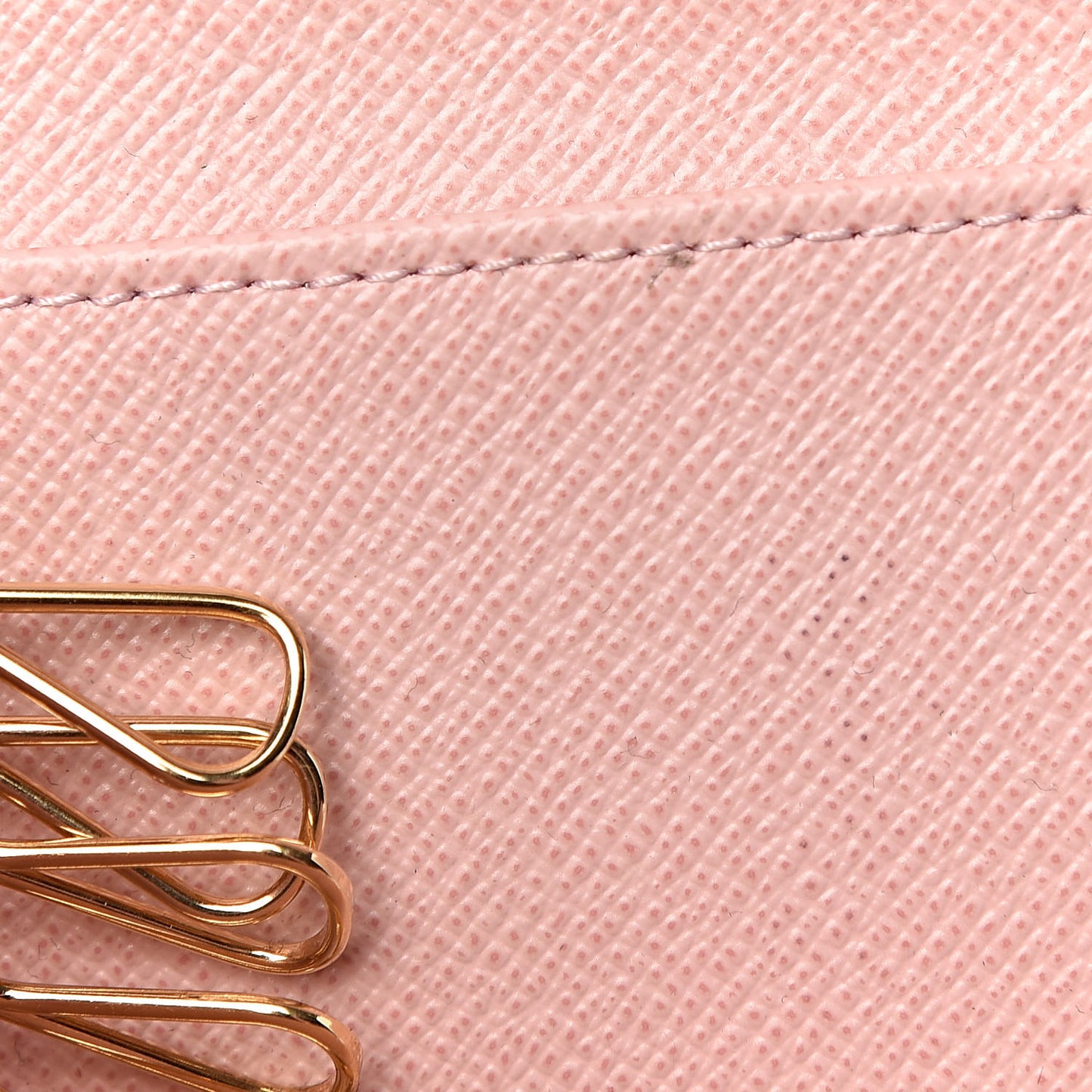 Damier Ebene Multicles 6 Key Holder Rose Ballerine