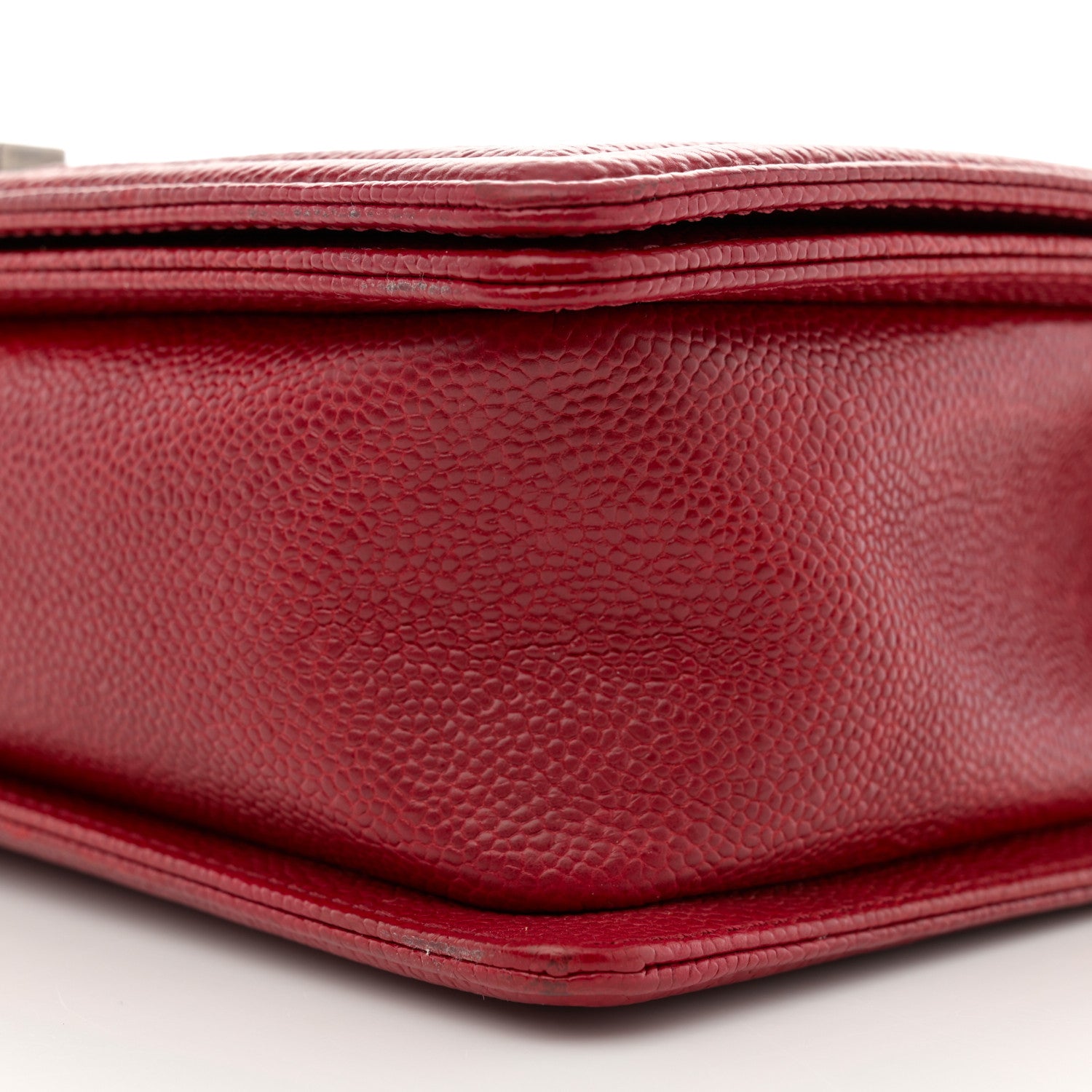 Chanel Caviar Quilted New Medium Boy Flap Dark Red 10 of 12