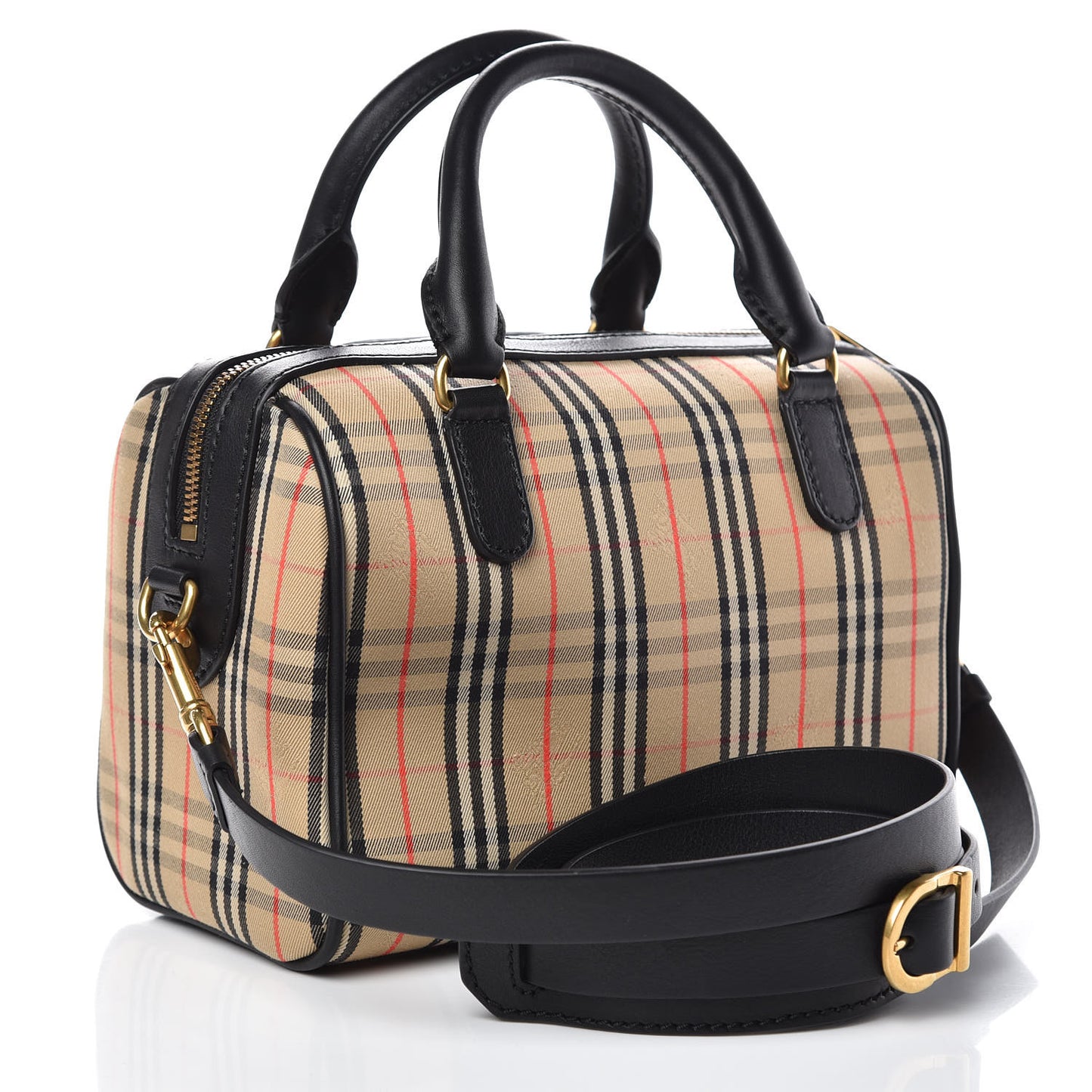Smooth Calfskin 1983 Knight Check Link Bowling Bag Black