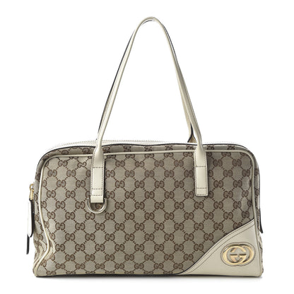 Gucci Monogram Medium New Britt Boston Off White 1 of 10