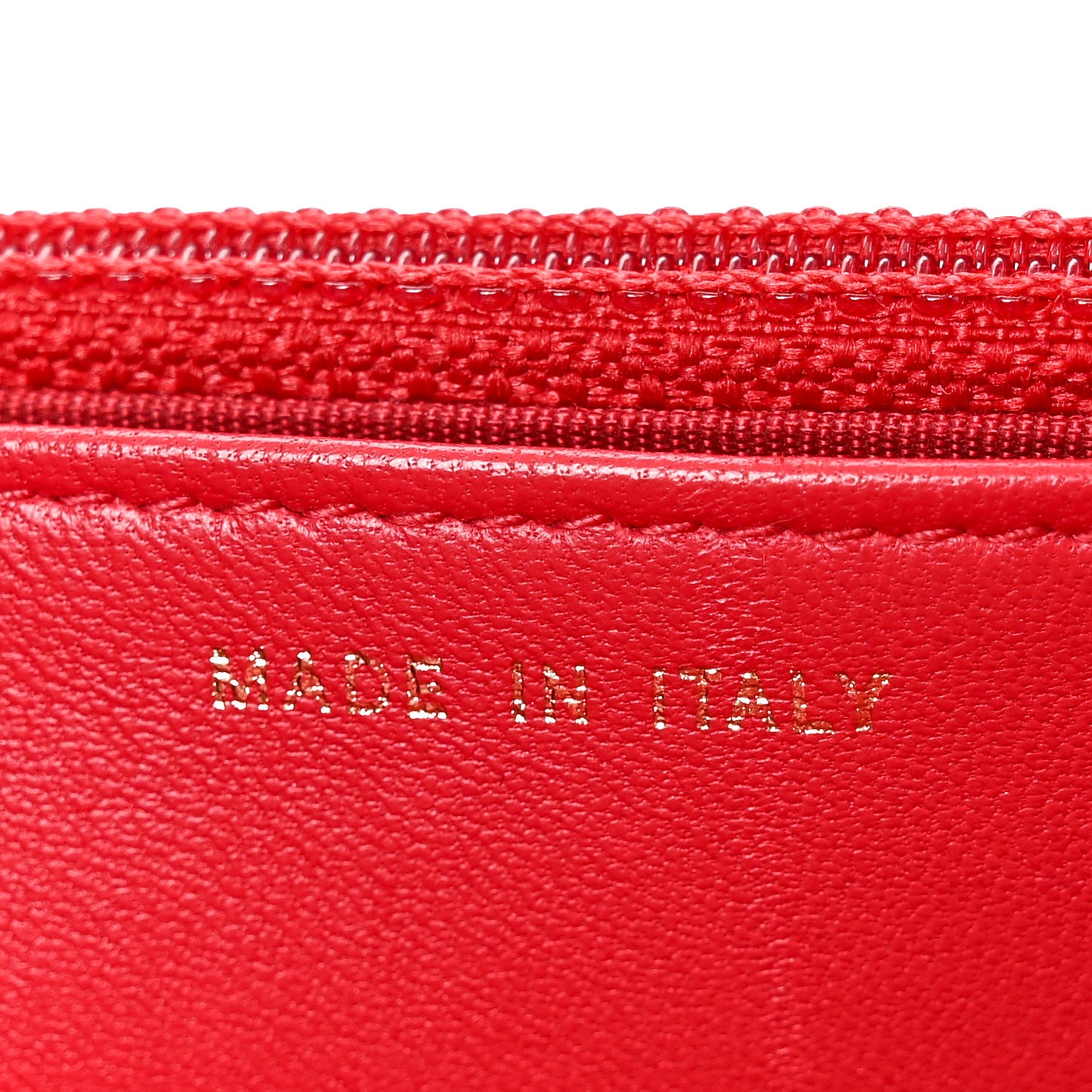 Lambskin Quilted Boy Wallet On Chain WOC Red
