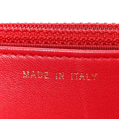 Chanel Lambskin Quilted Boy Wallet On Chain WOC Red 8 of 11