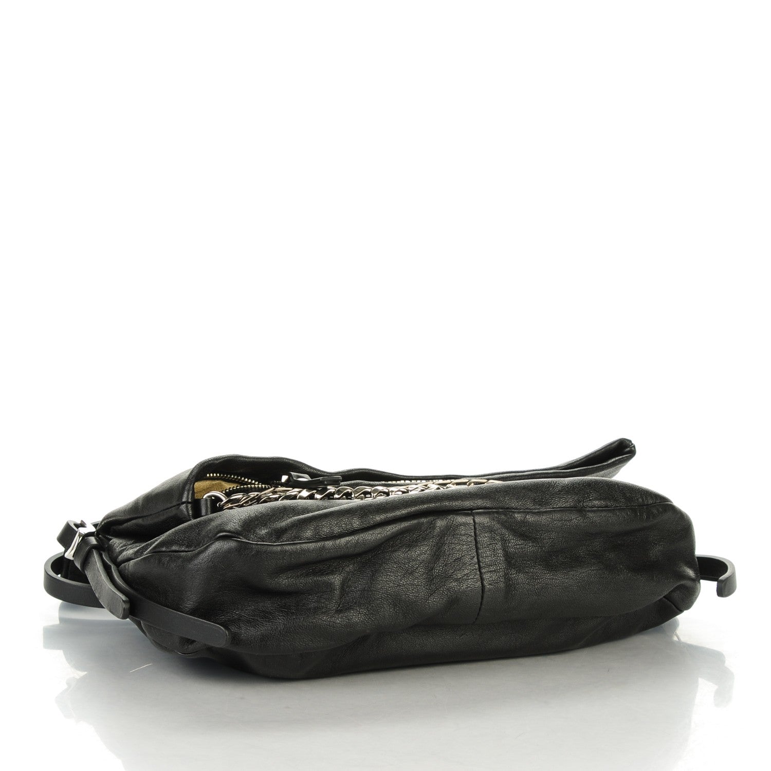 Jimmy Choo Lambskin Small Biker Hobo Black 4 of 8