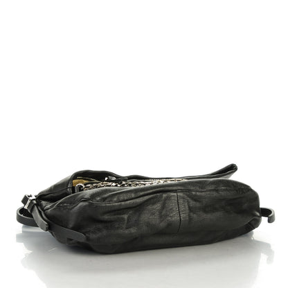 Jimmy Choo Lambskin Small Biker Hobo Black 4 of 8