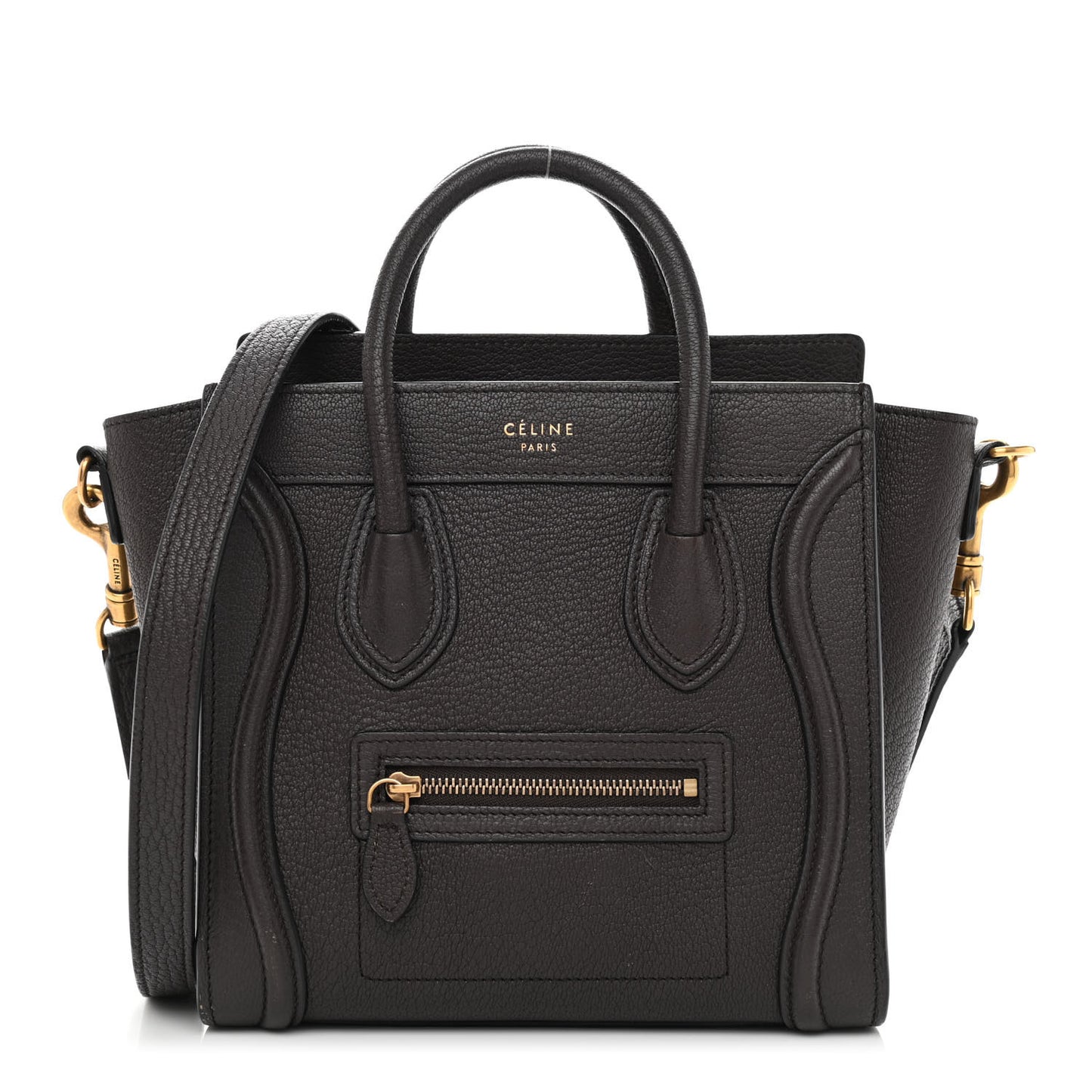 Goatskin Nano Luggage Dark Taupe