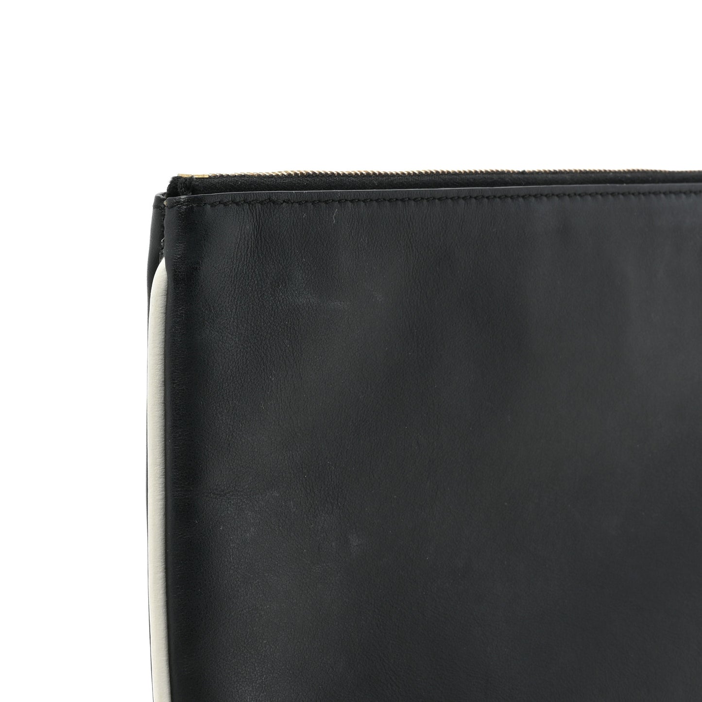 Vitello Century Opaco F is Fendi Bi-Color Triplette Pouch Set Black