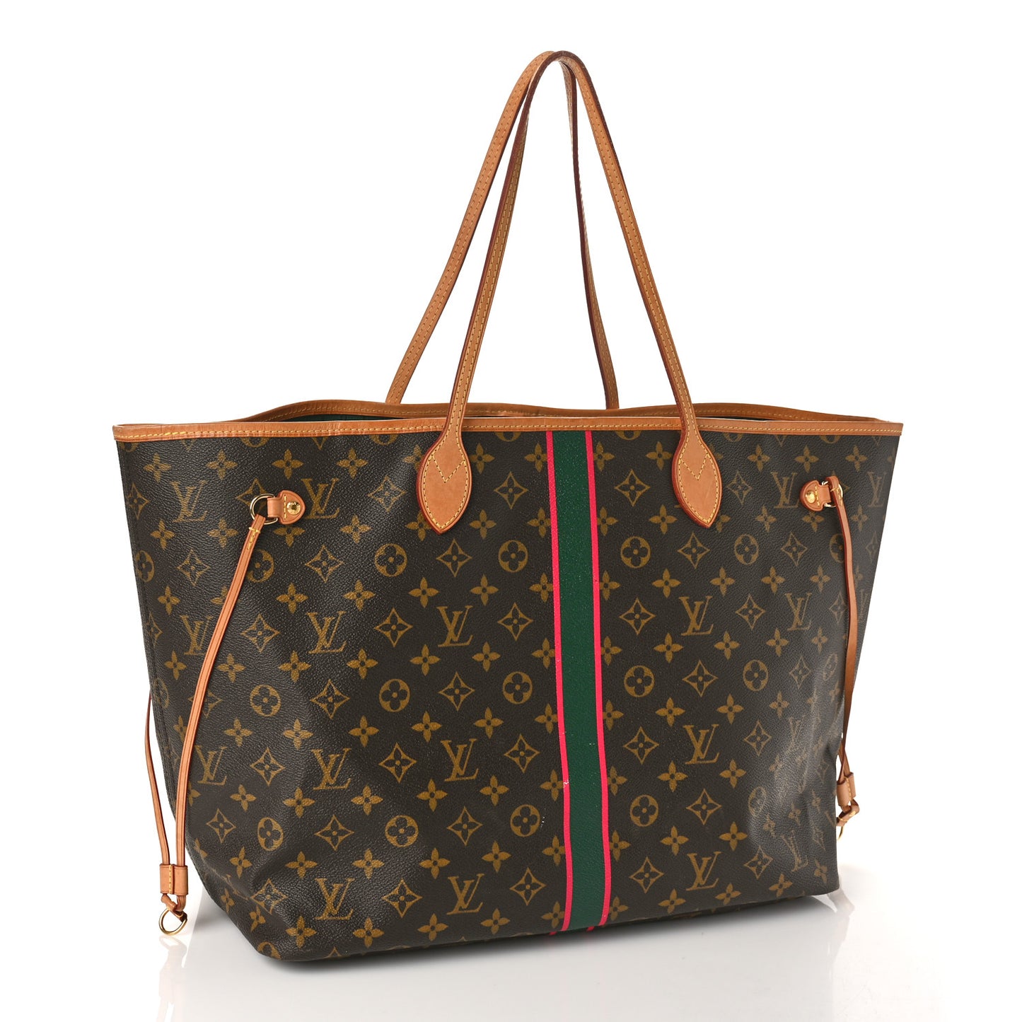 Monogram My LV Heritage Neverfull GM Vert Anglais Fuchsia