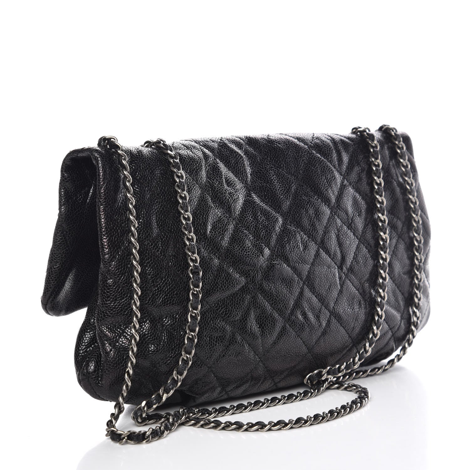 Chanel Caviar Quilted Medium Elastic Flap Black 3 of 10