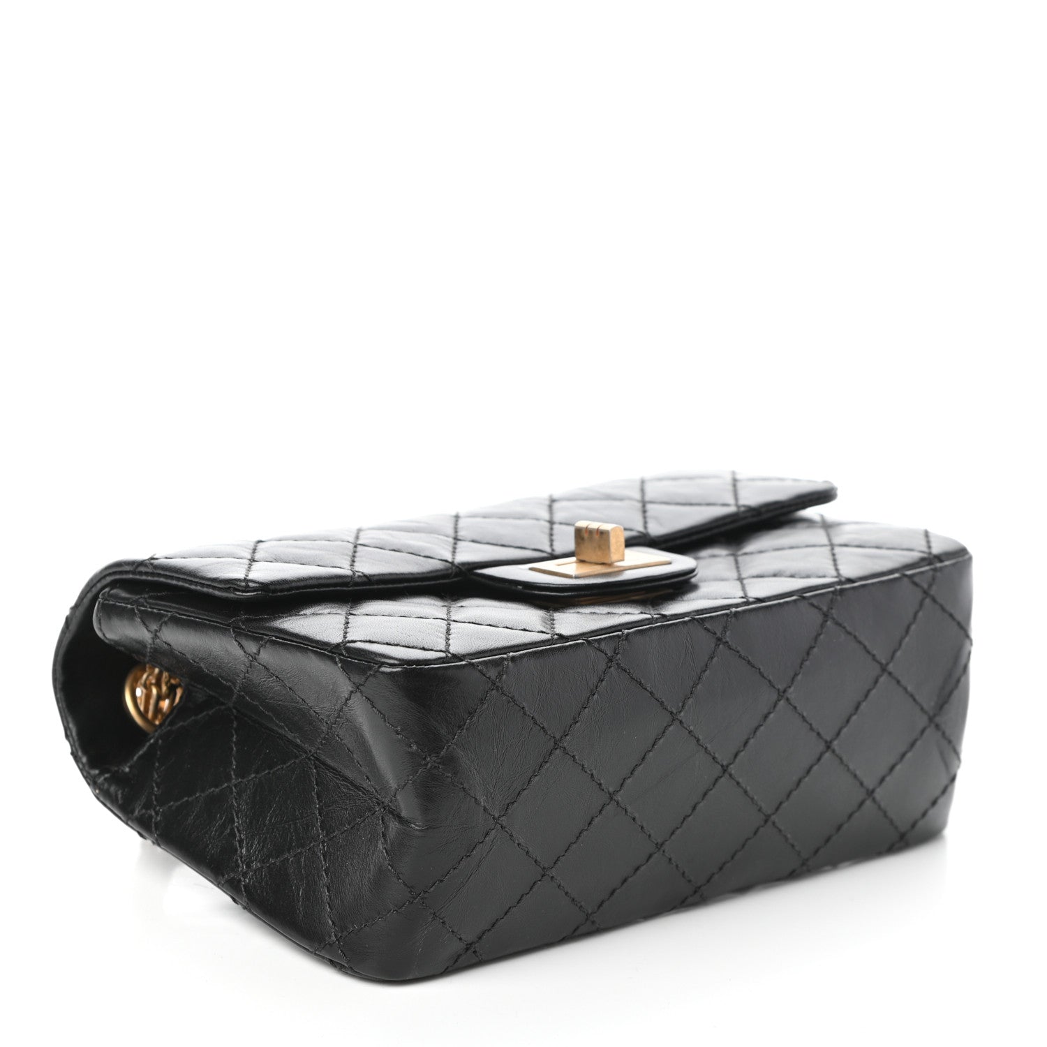 Chanel Aged Calfskin Quilted 2.55 Reissue Mini Flap Black 4 of 10