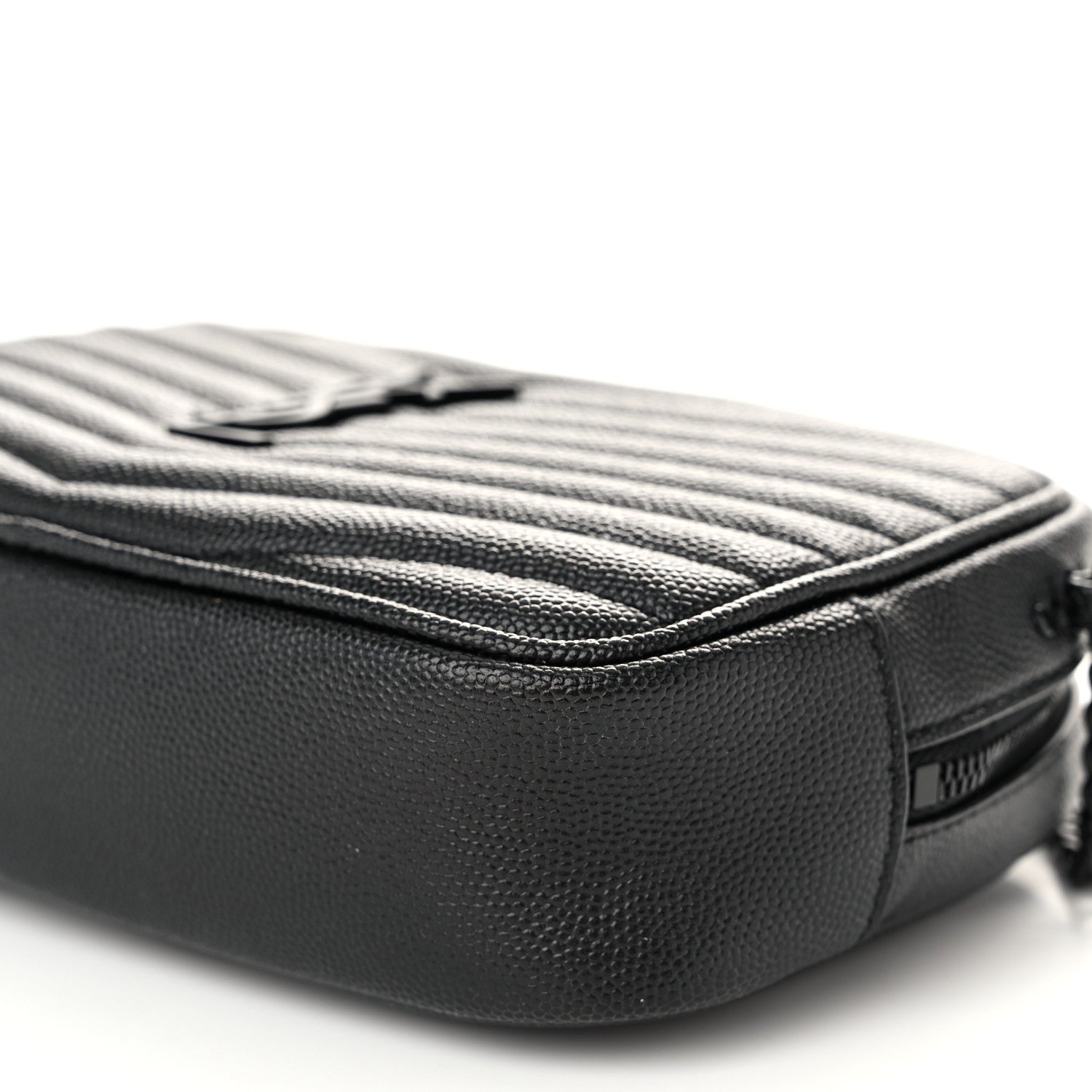 Saint Laurent Grain De Poudre Matelasse Monochrome Monogram Mini Lou Camera Bag Black 10 of 10