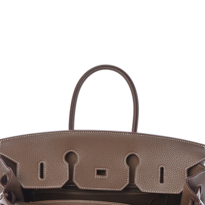 Hermes Taurillon Clemence Birkin 35 Etoupe 15 of 30