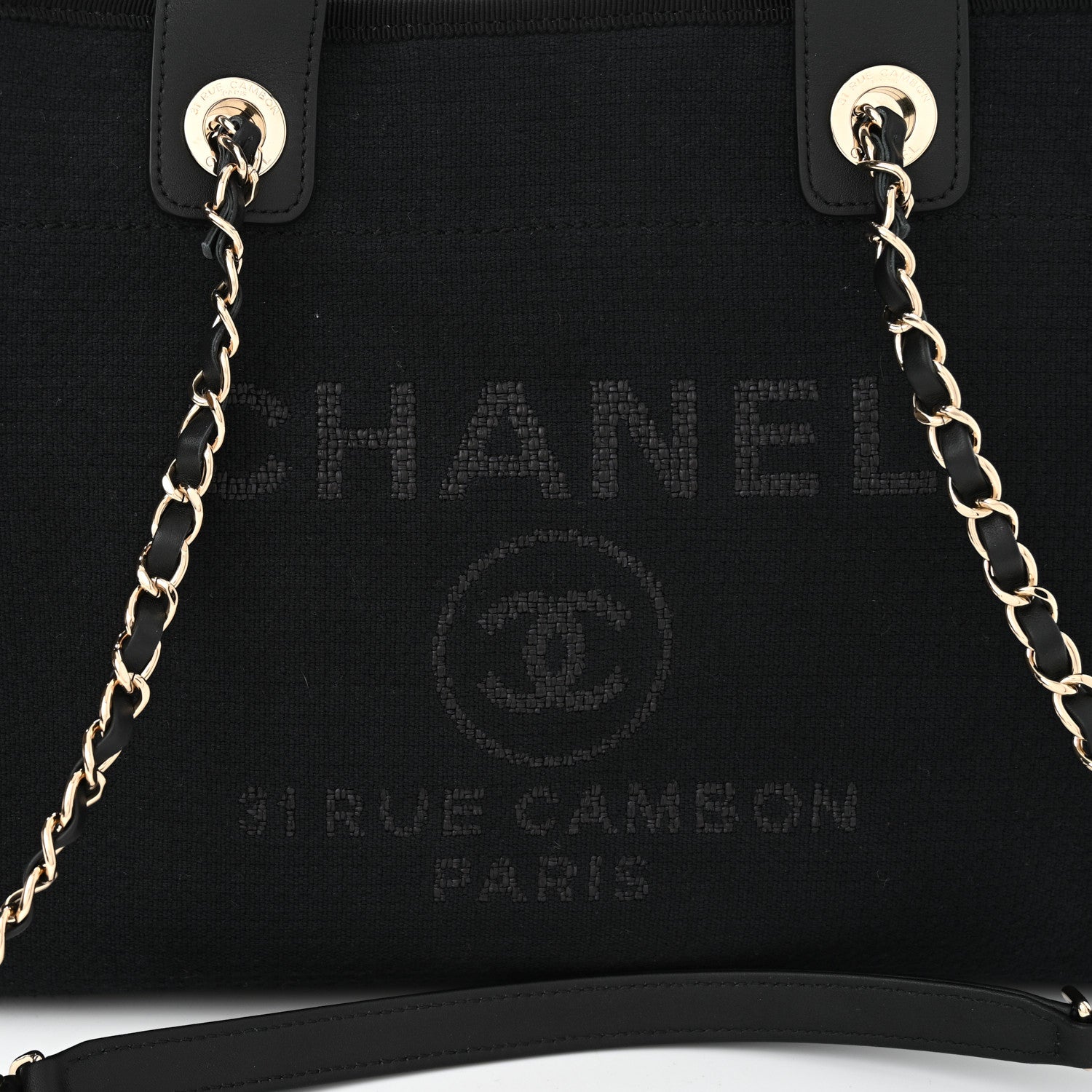 Chanel Mixed Fibers Small Deauville Tote Black 9 of 11