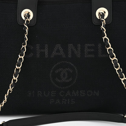 Chanel Mixed Fibers Small Deauville Tote Black 9 of 11