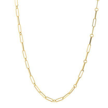 Roberto Coin 18K Yellow Gold Paper Clip Link Necklace 1 of 5