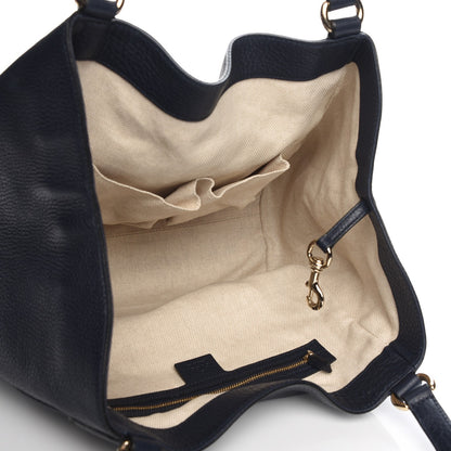Gucci Pebbled Calfskin Medium Soho Shoulder Bag Blue 5 of 7
