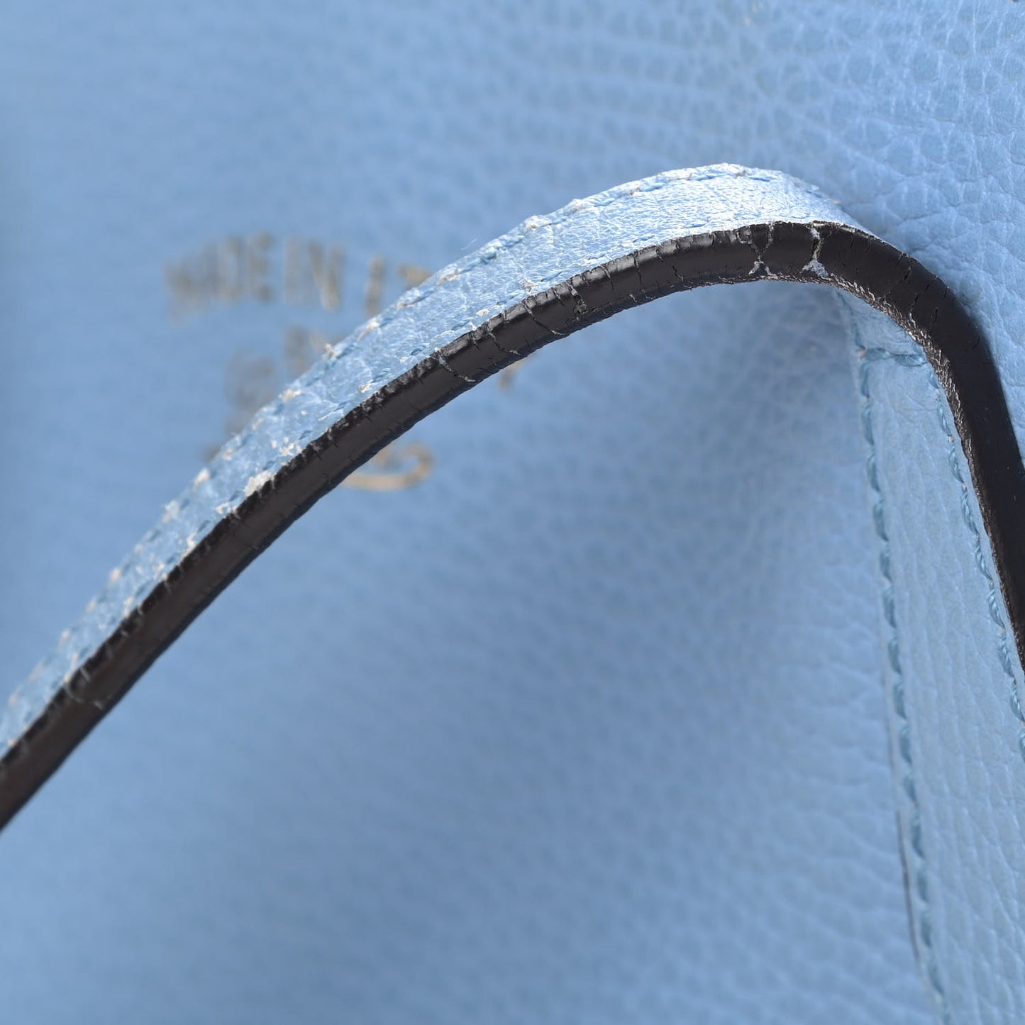 Dollar Calfskin Medium Swing Tote Mineral Blue