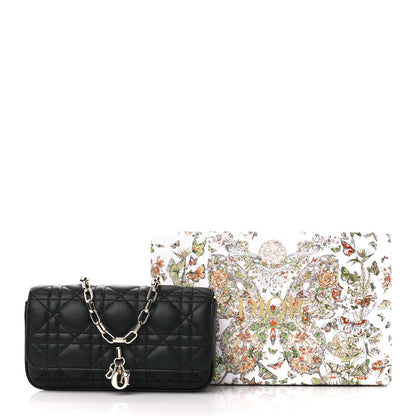 Christian Dior Lambskin Cannage Dior Talk Phone Pouch Black 11 of 11