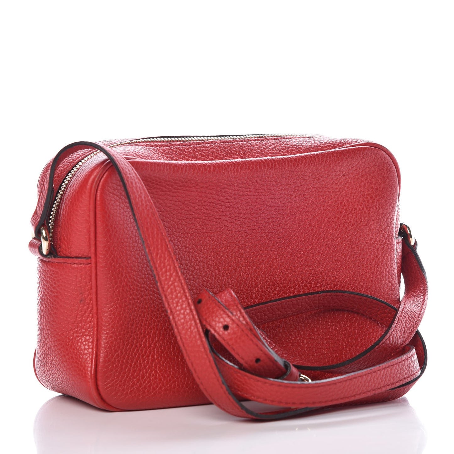 Pebbled Calfskin Small Soho Disco Bag Tabasco Red