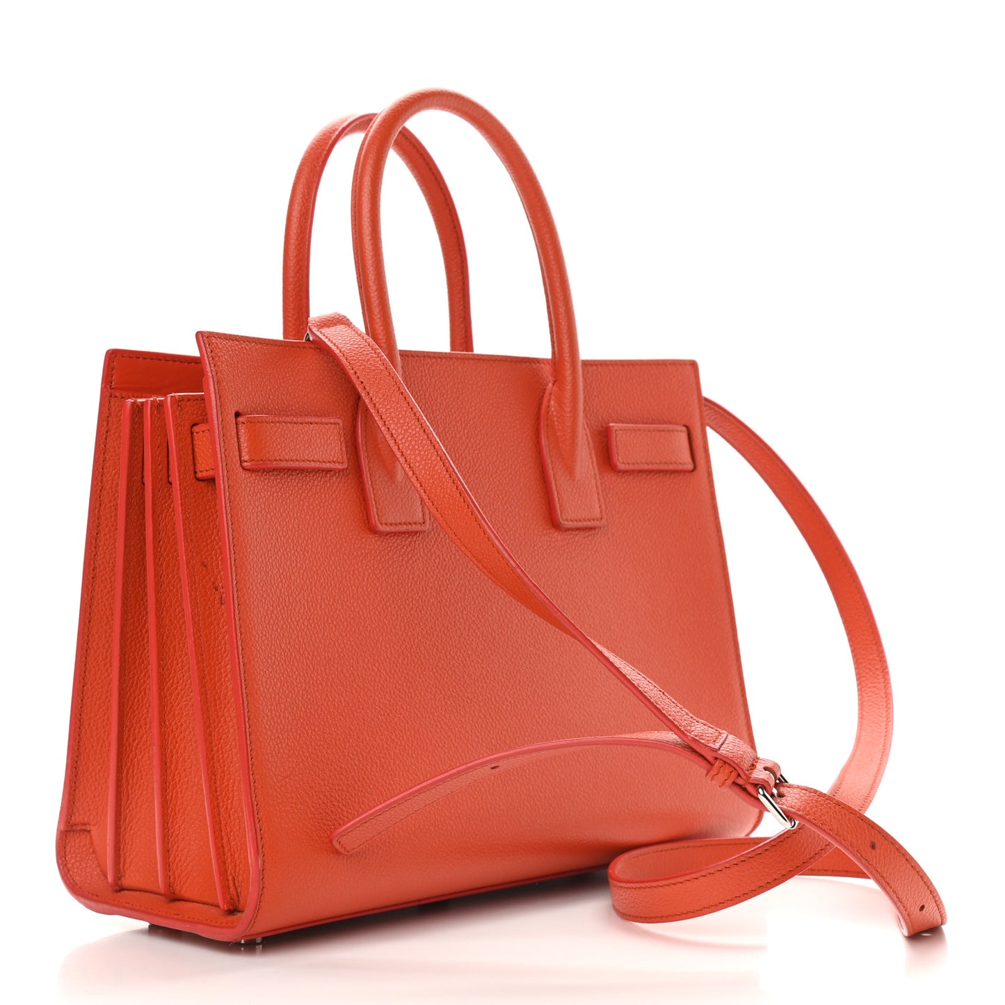 Grained Calfskin Baby Sac De Jour Mandarine