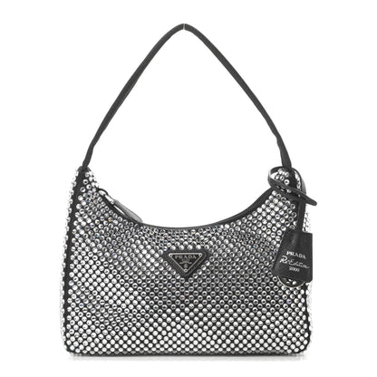 Prada Satin Crystal Mini Re-Edition 2000 Bag Cristal 1 of 11