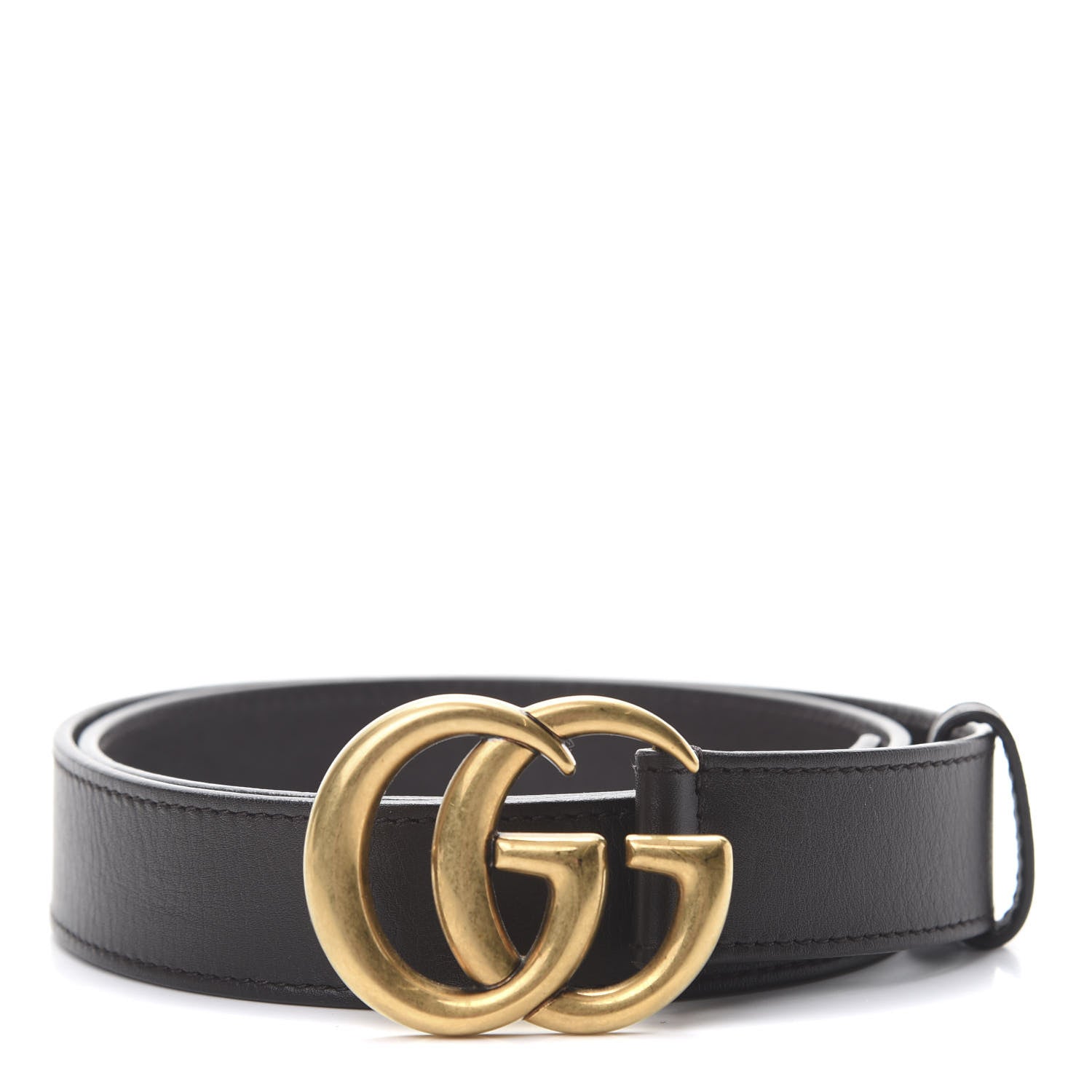 Gucci Moon Calfskin Double G 30mm Belt 85 34 Dark Cocoa 1 of 7