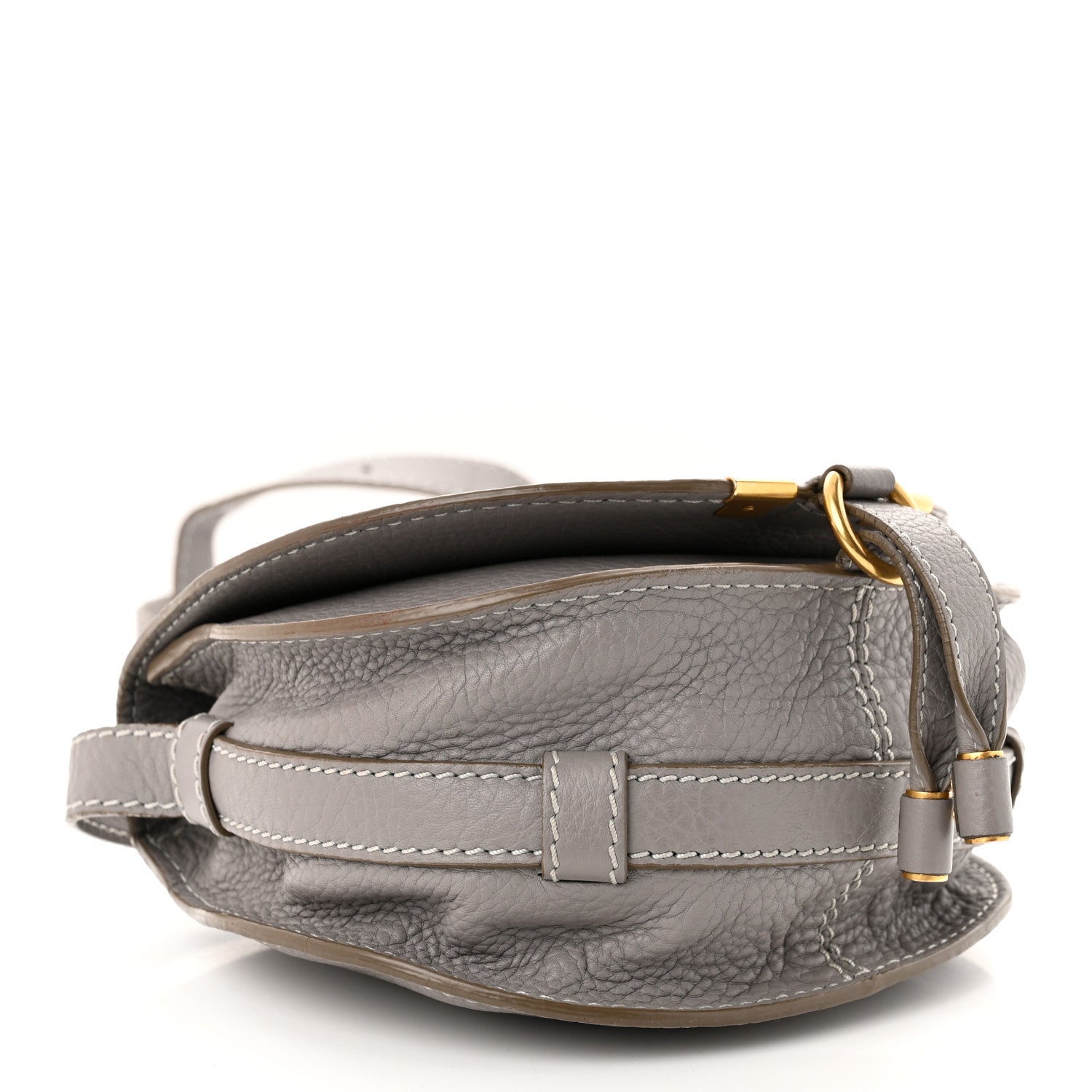 Chloe Calfskin Mini Marcie Round Crossbody Bag Cashmere Grey 4 of 12