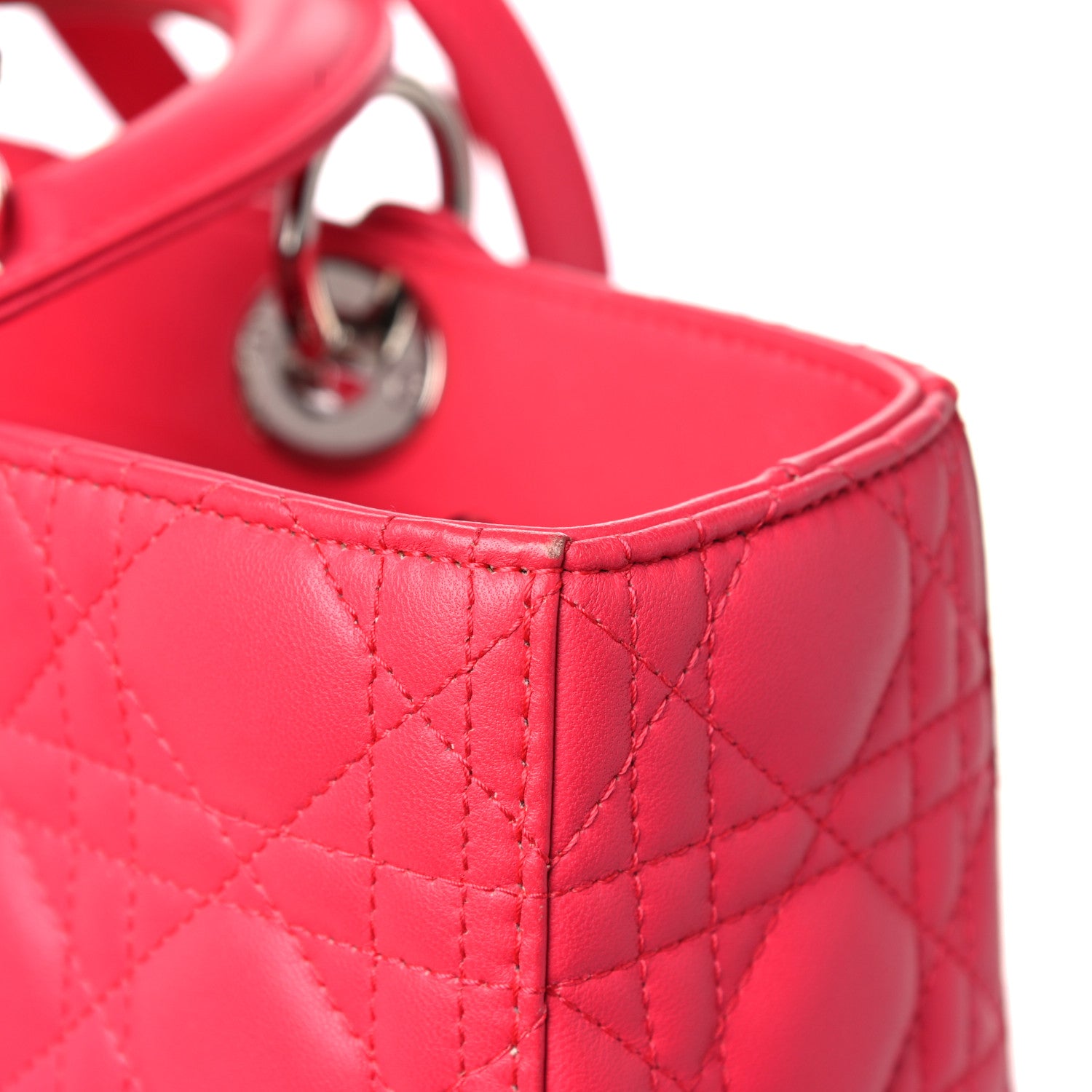 Christian Dior Lambskin Cannage Large Lady Dior Pink 14 of 18