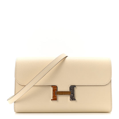 Hermes Epsom Alligator Lizard Constance Wallet To Go Nata 1 of 10
