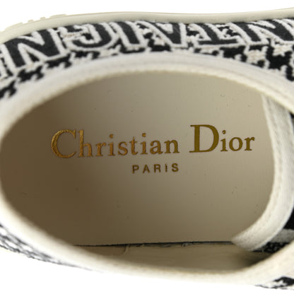 Christian Dior Canvas Houndstooth 30 Montaigne Embroidered Womens Walk'N'Dior Low Top Sneakers 37.5 Black White 7 of 8