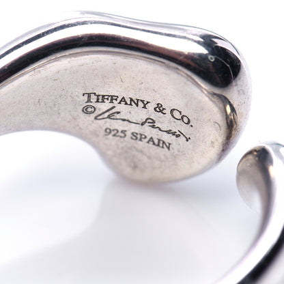 Tiffany Sterling Silver Diamond Elsa Peretti Full Heart Ring 56 7.5 4 of 5