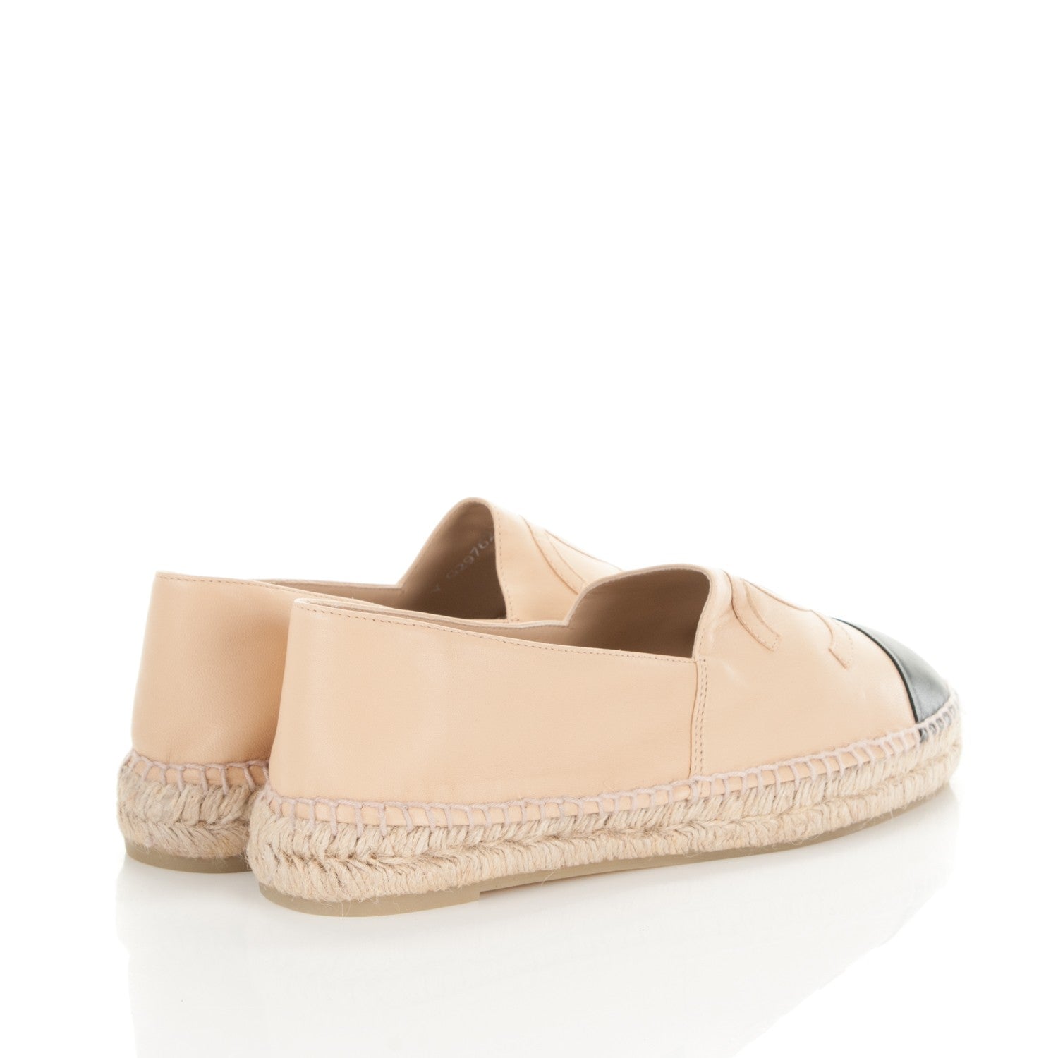 Chanel Lambskin CC Espadrilles 41 Beige Black 4 of 7