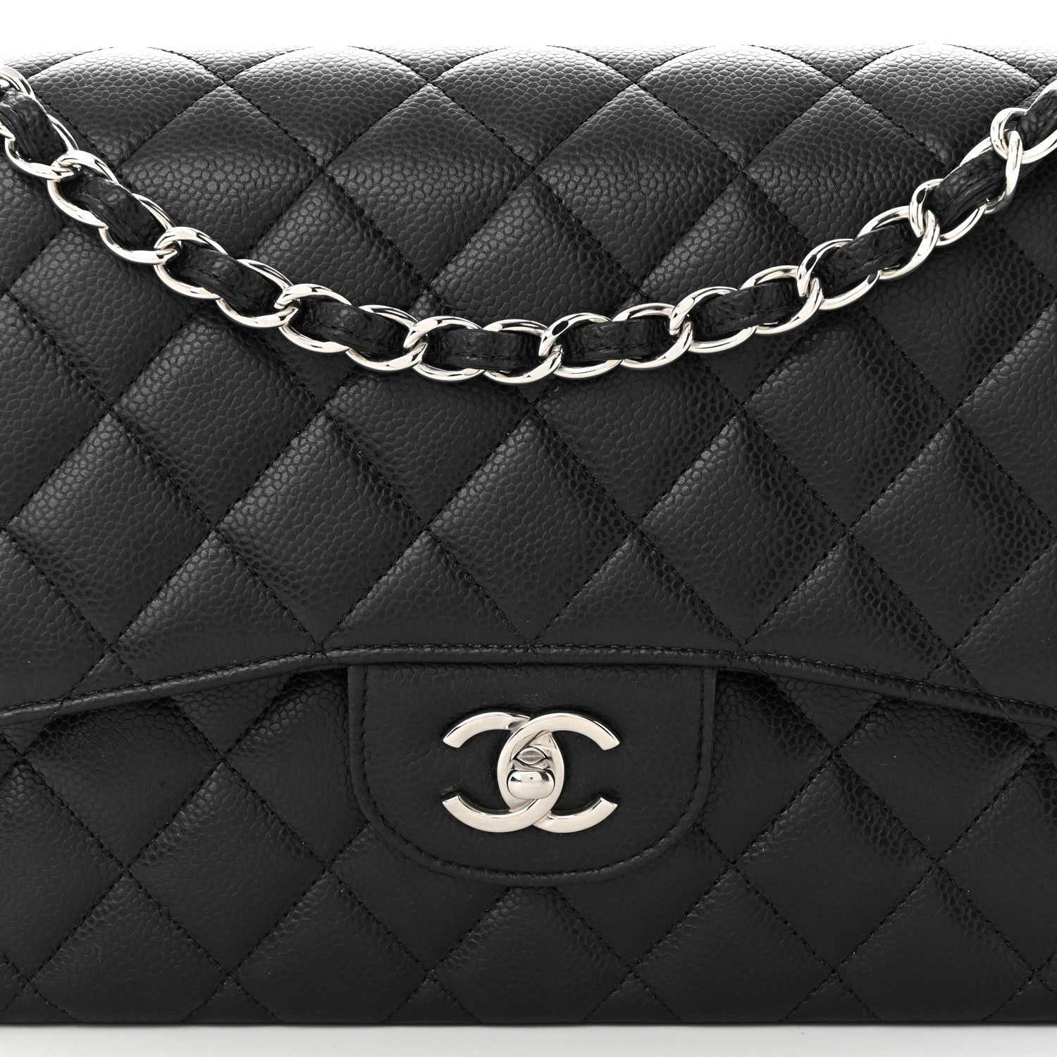 Chanel Caviar Quilted Jumbo Double Flap Black 8 of 14