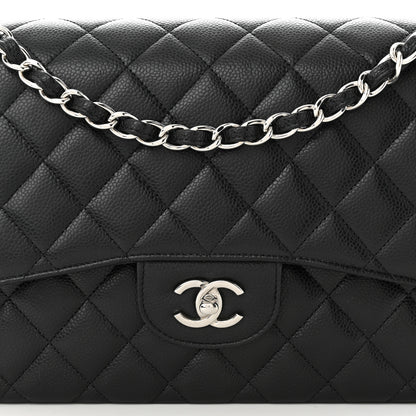 Chanel Caviar Quilted Jumbo Double Flap Black 8 of 14