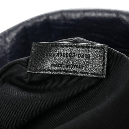 Saint Laurent Crinkled Calfskin Matelasse Monogram Large Niki Chain Satchel Deep Marine 7 of 16