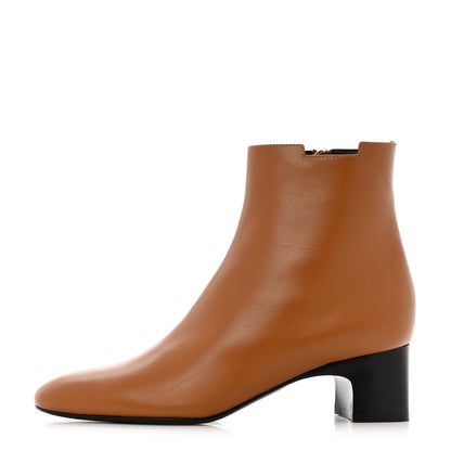 Hermes Calfskin Demarche Ankle Boots 37.5 Beige Dore 1 of 9