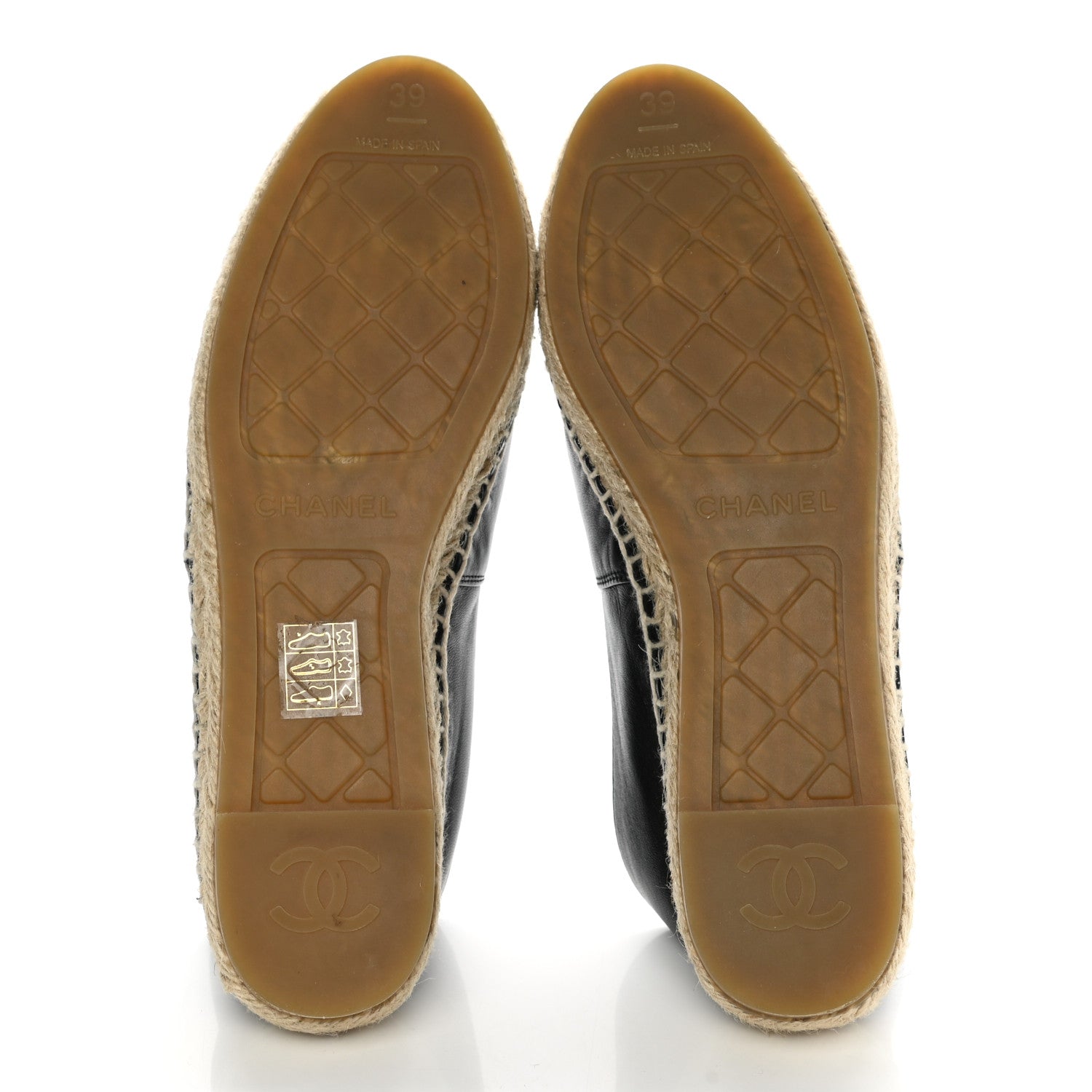 Chanel Lambskin CC Espadrilles 39 Black 5 of 9
