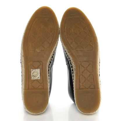 Chanel Lambskin CC Espadrilles 39 Black 5 of 9