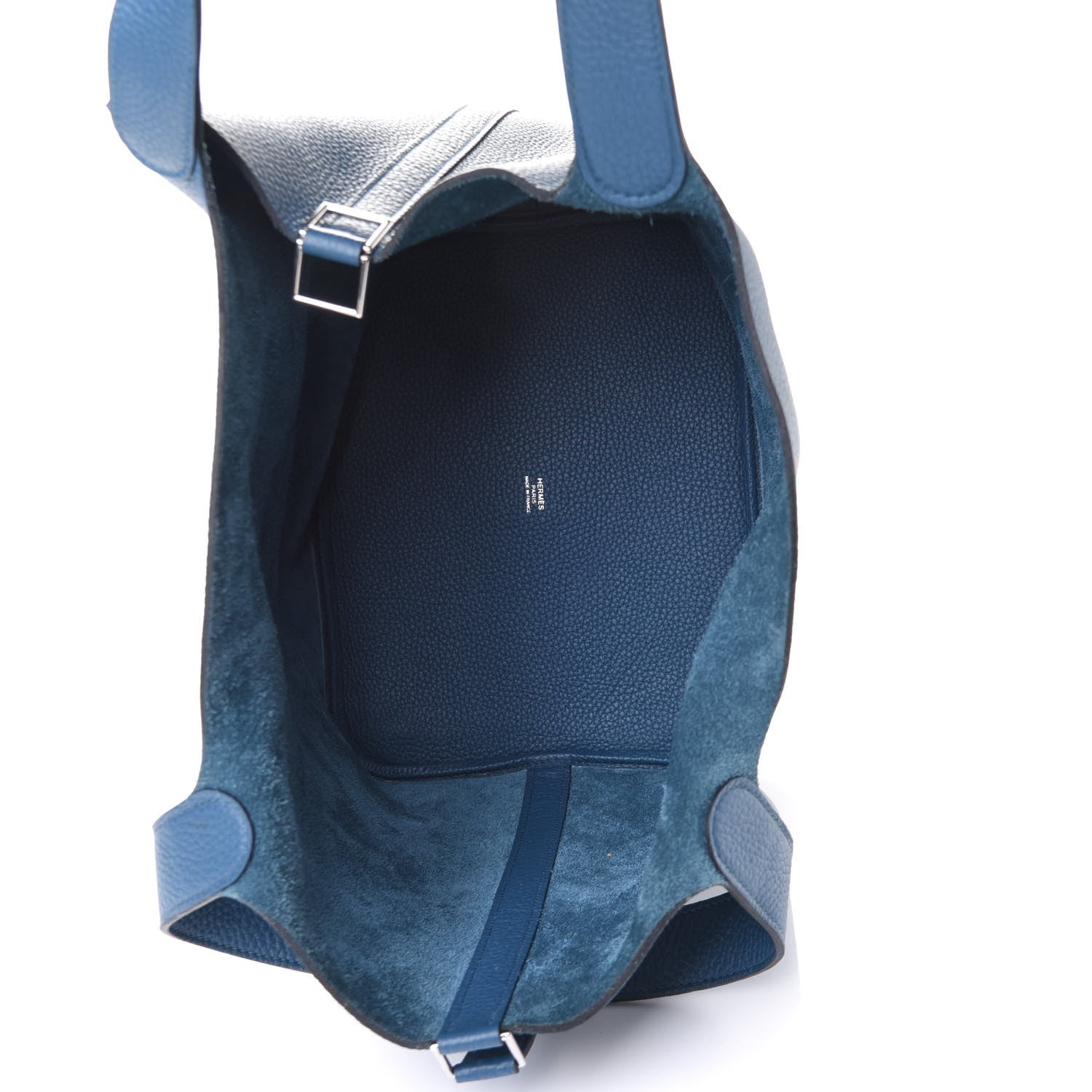 Hermes Taurillon Clemence Picotin Lock 26 GM Bleu Thalassa 4 of 4