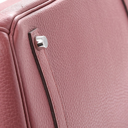 Hermes Taurillon Clemence Birkin 35 Bois de Rose 6 of 34