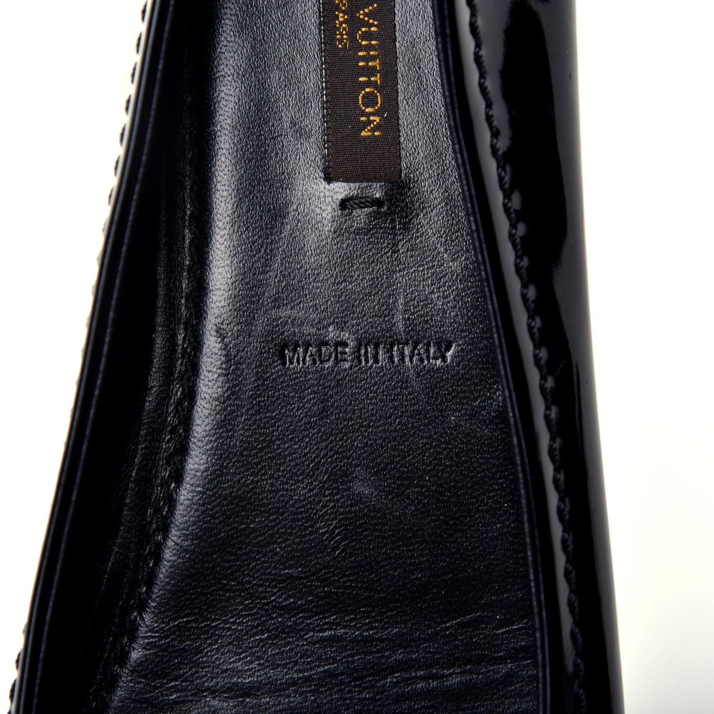 Patent Calfskin Oxford Ballerina Flats 36.5 Black